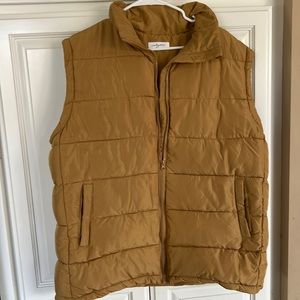 Carly Jean camel puffer vest- M/L